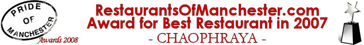 Chaophraya - the best restaurant in Manchester