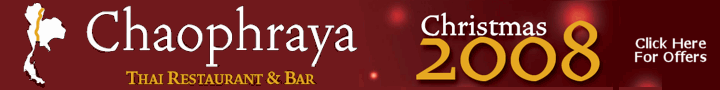 Christmas Menu's at Chaophraya