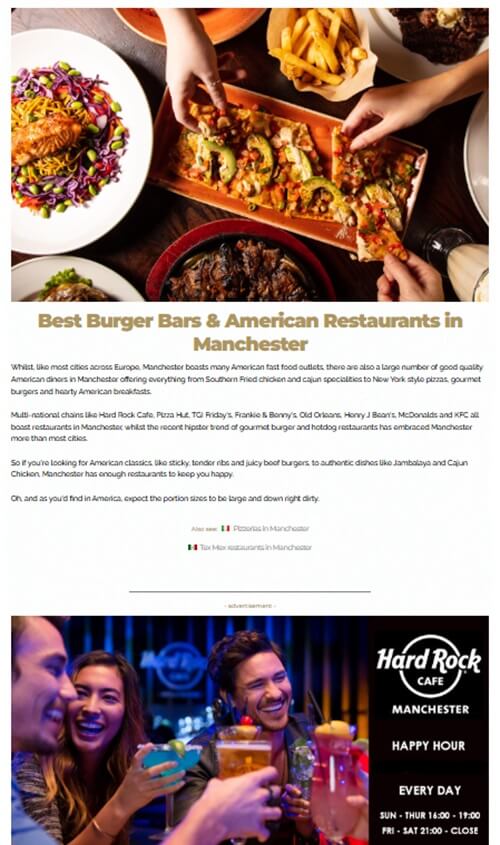 Manchester Restaurant ~ American