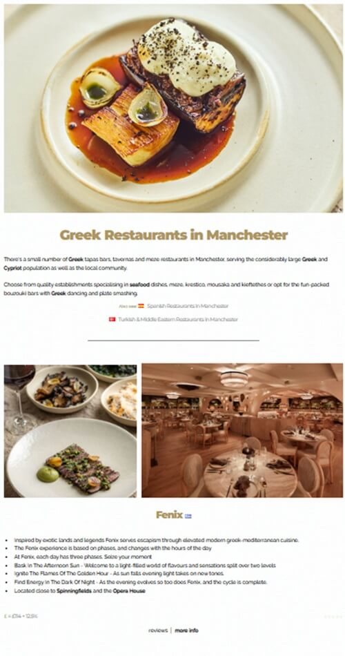 Manchester Restaurant ~ Greek