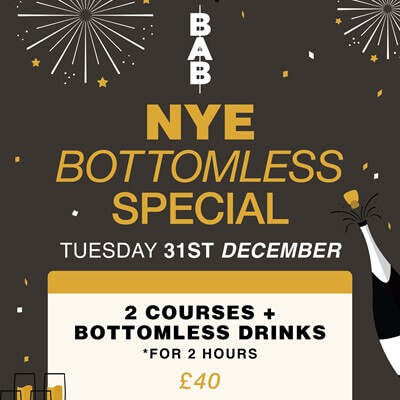 New Year's Eve 2024 Offers in Manchester Bars - BAB Bar